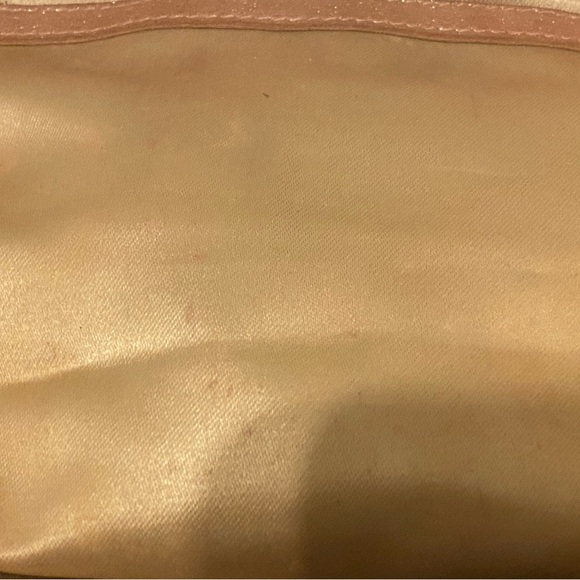 JIMMY CHOO Vintage Y2K Ballet Pink Metallic Suede/Leather Evening Bag Gold Strap - Picture 12 of 16